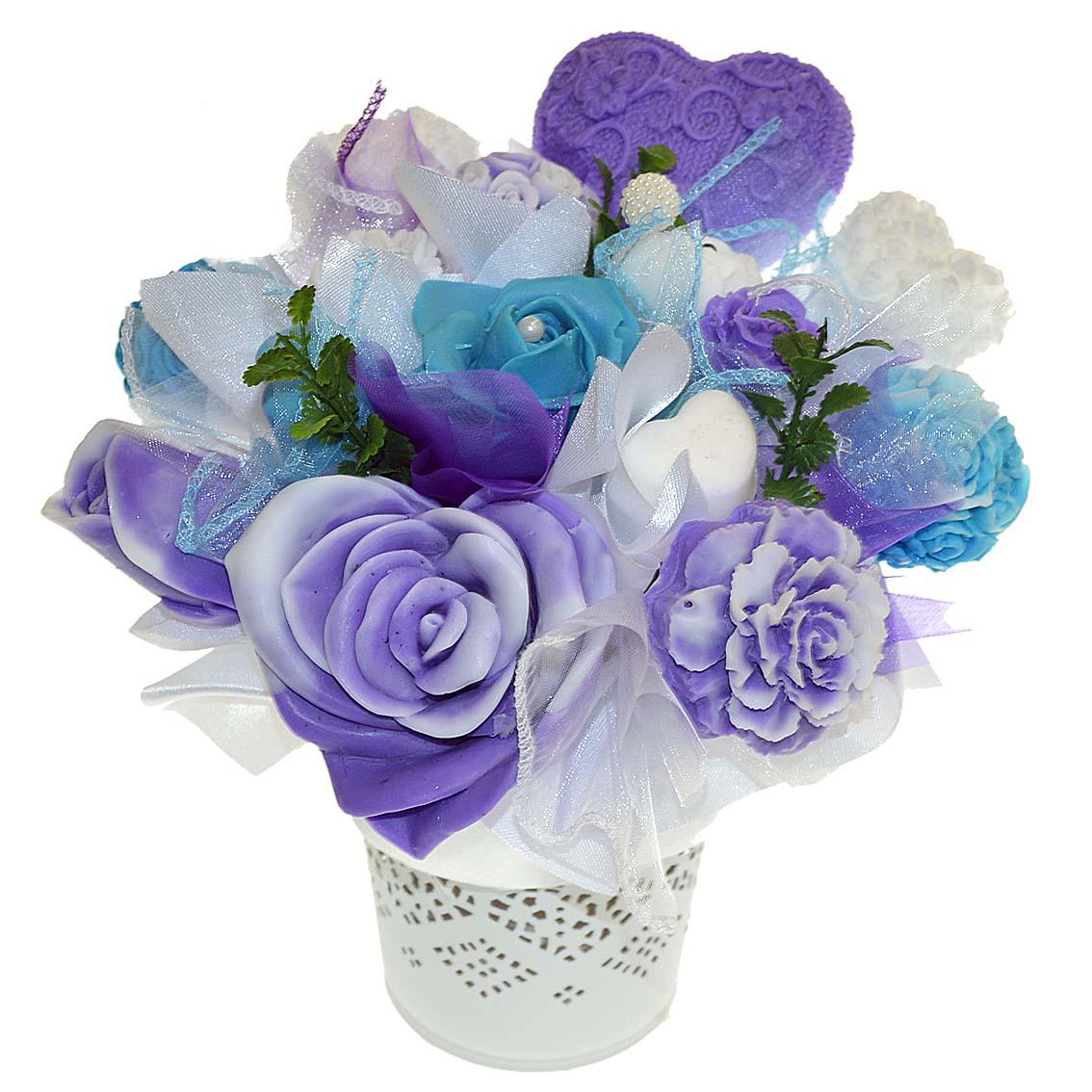 Mydlová Kytica - fialovo, modro, biela